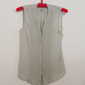 Sheer Green H&M Short Sleeve Button Down